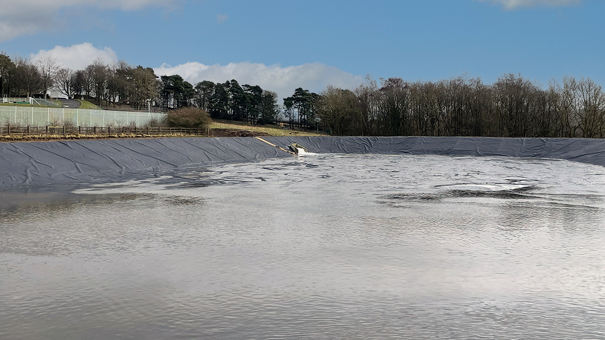 Lagoon during run to waste commissioning - Courtesy of Mott MacDonald Bentley