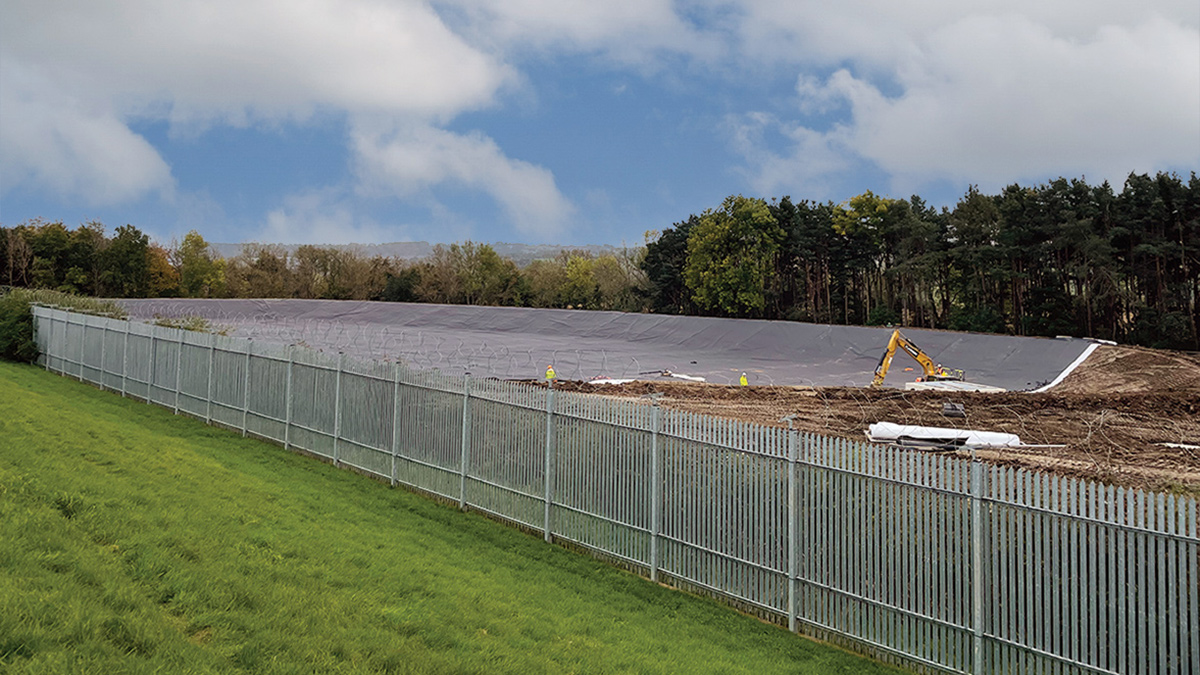 Lagoon liner installation - Courtesy of Mott MacDonald Bentley