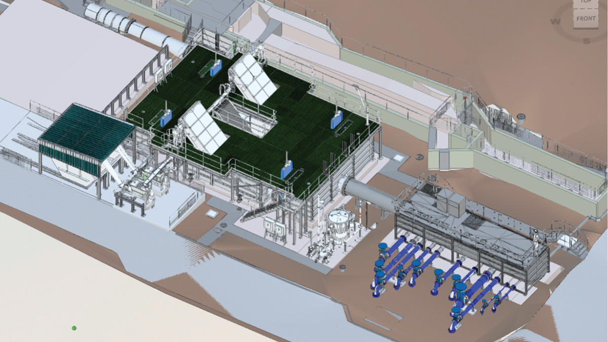 3D model of the existing and new structures – Courtesy of Arcadis