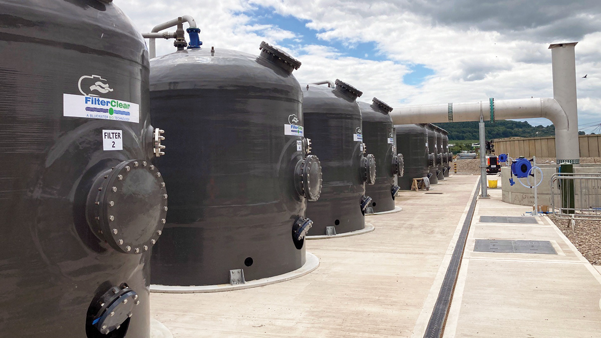 Bluewater Bio Ltd’s tertiary filters - Courtesy of Morgan Sindall Infrastructure