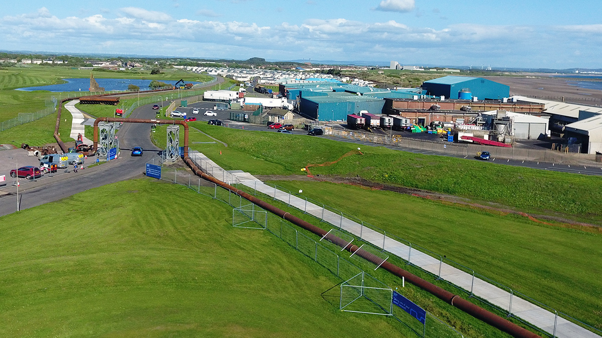 Installation of temporary bypass pipework - Courtesy of Paul Milligan & Caledonia Water Alliance