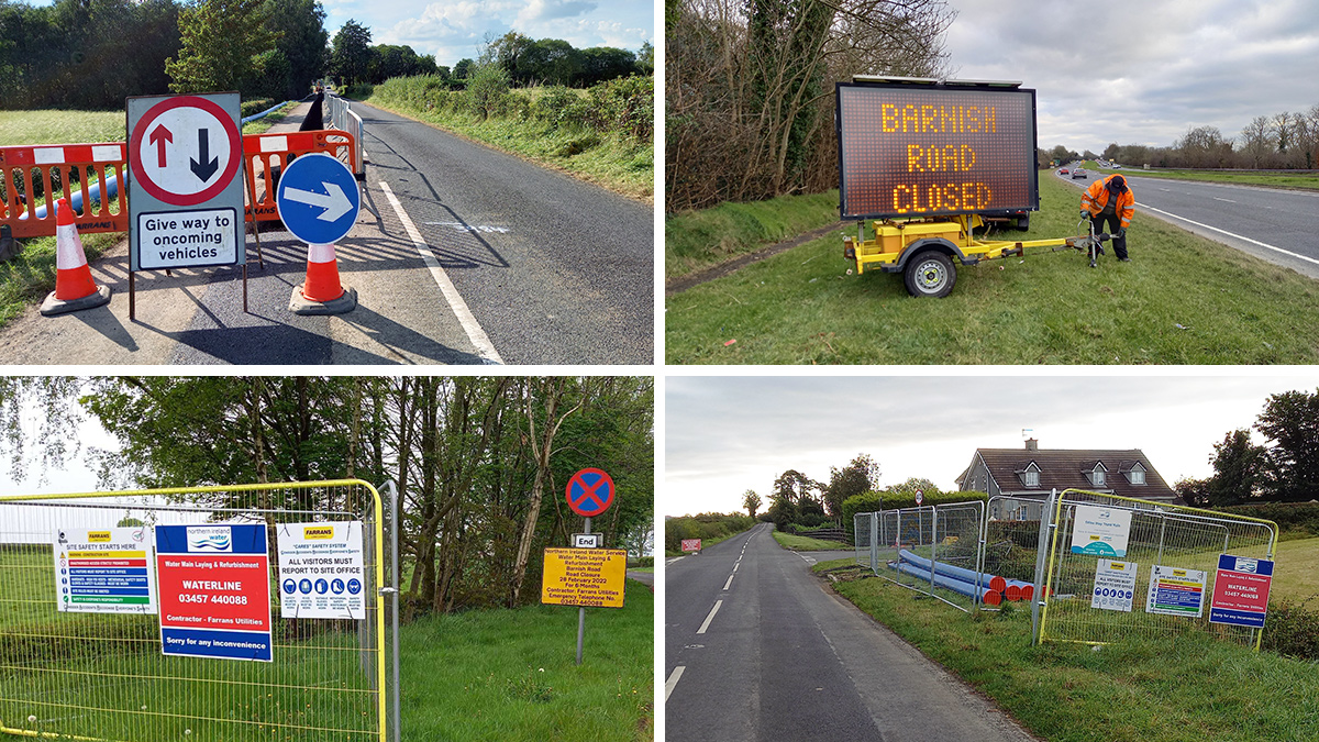 Signage & traffic management - Courtesy of Farrans Glanua JV