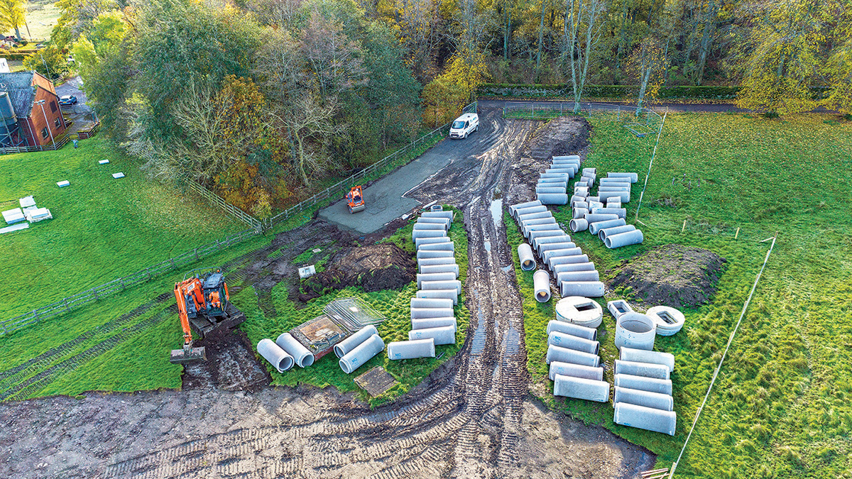 Tunstall Reservoir staging area - Courtesy of Esh-Stantec