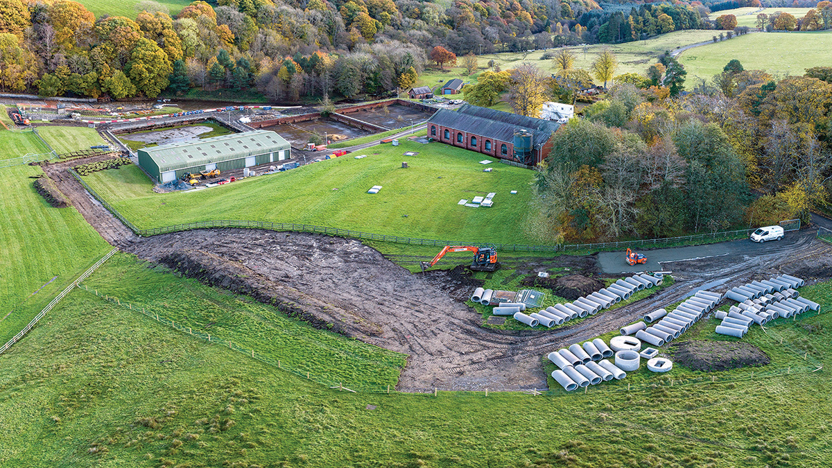 Overview of the siphon diversion route in preparation for the works - Courtesy of Esh-Stantec