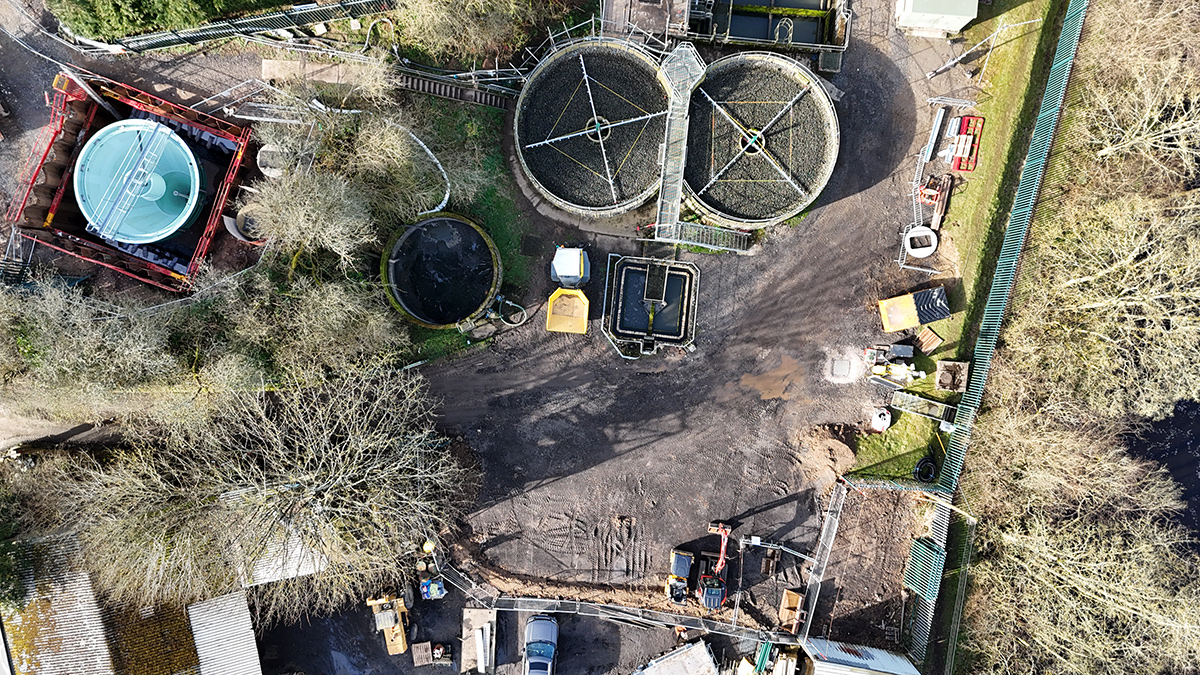 Wark on Tyne STW during construction - Courtesy of Mott MacDonald Bentley