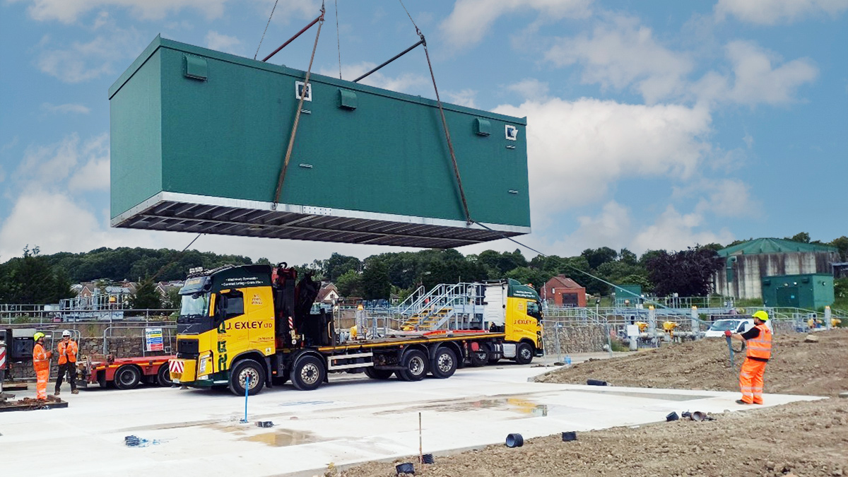 Lundwood STW sodium hydroxide kiosk delivery - Courtesy of Glanua Group