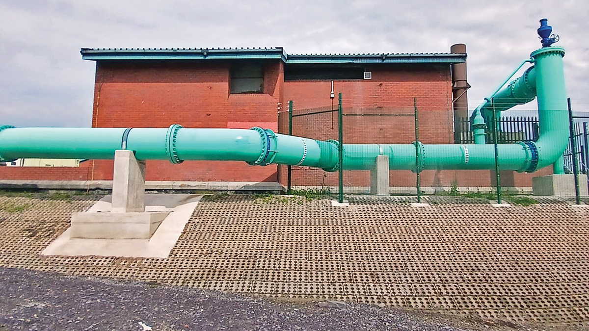 New external pipework to storm tank - Courtesy of Eric Wright Water