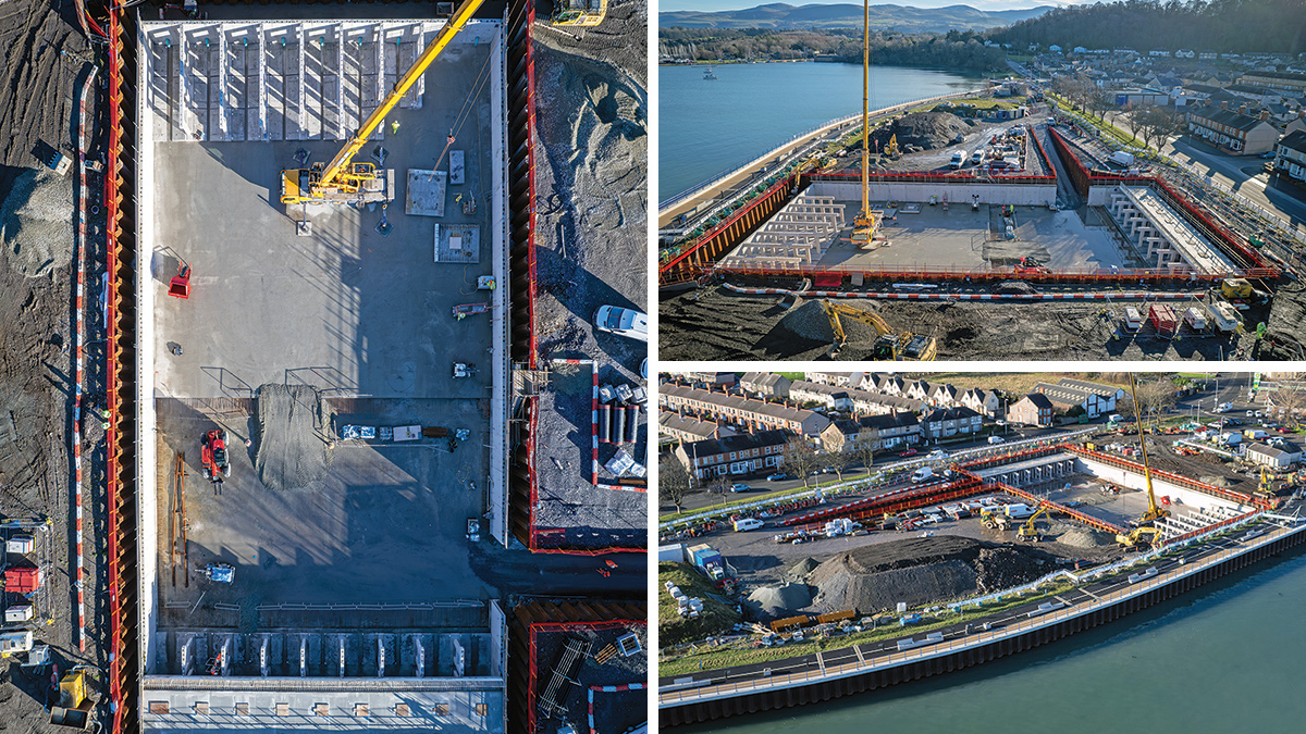 The new below-ground stormwater storage tank under construction - Courtesy of Griffiths Ltd