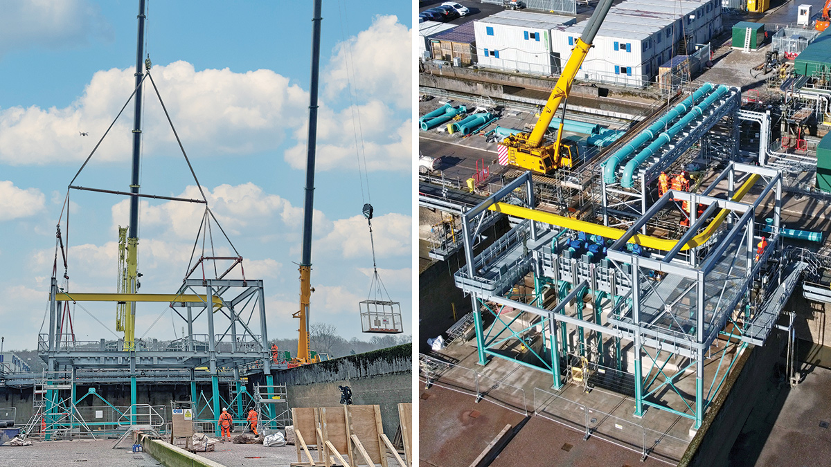 Storm returns pumping station under construction - Courtesy of MMB