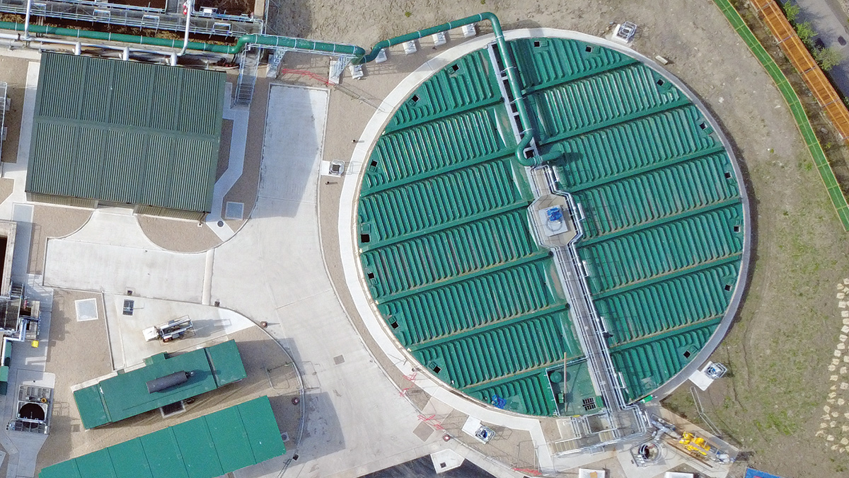 PST4 with odour control cover - Courtesy of United Utilities