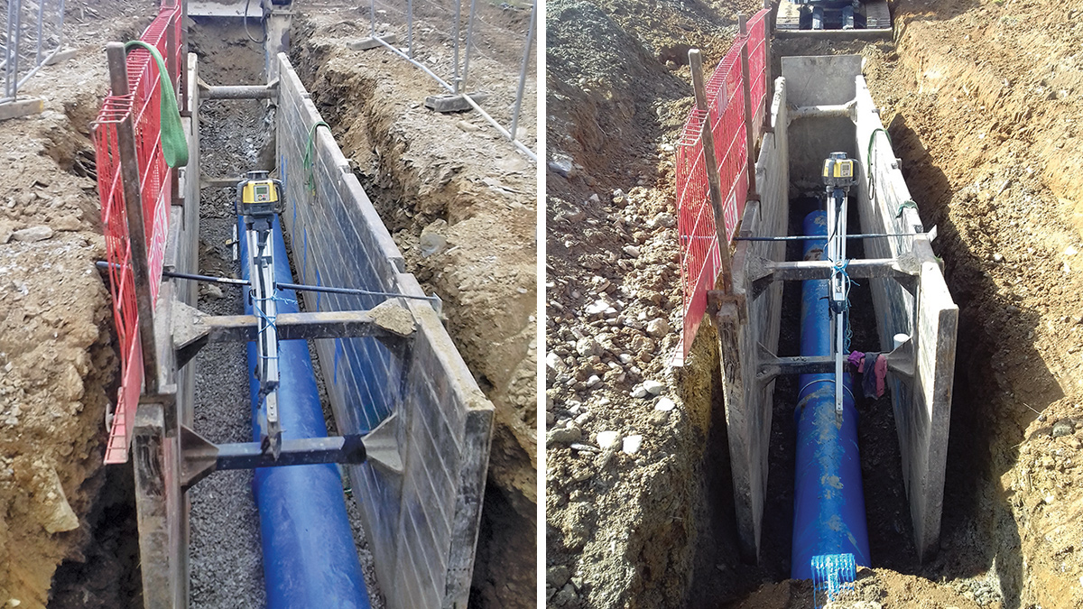 Mains laying operations - Courtesy of DAWSON-WAM & NI Water