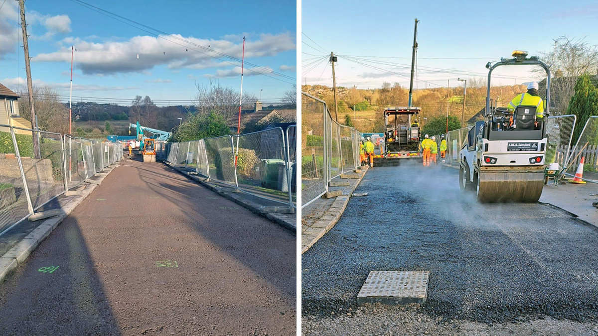 (left) Blackcross reinstatement and (right) Asphalt reinstatement - Courtesy of Bartlett Contractors Ltd