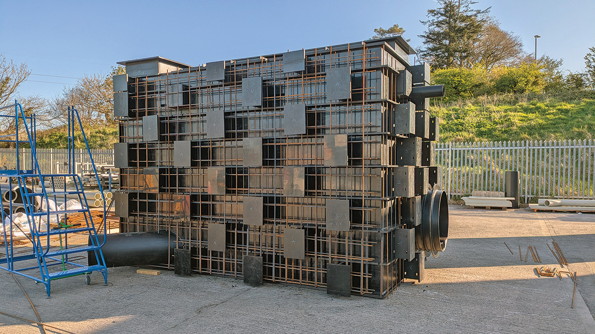 Completed off-site manufacture of prefabricated CSO chamber - Courtesy of Galliford Try