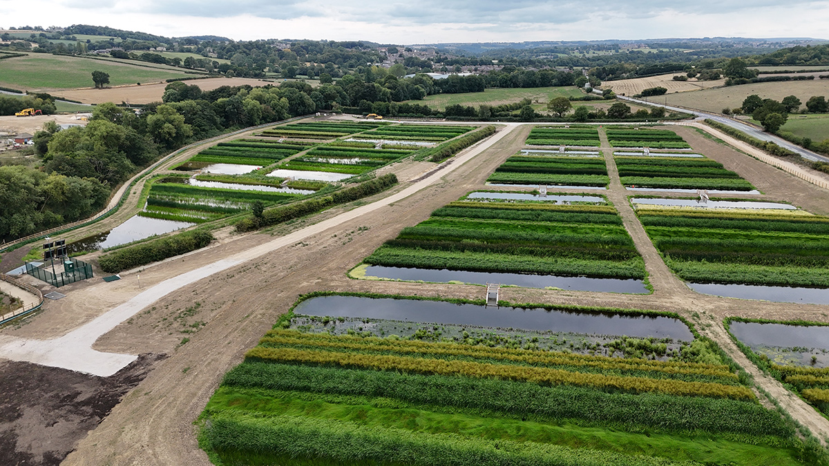 The completed Dearne Reach Integrated Constructed Wetland - Courtesy of MMB