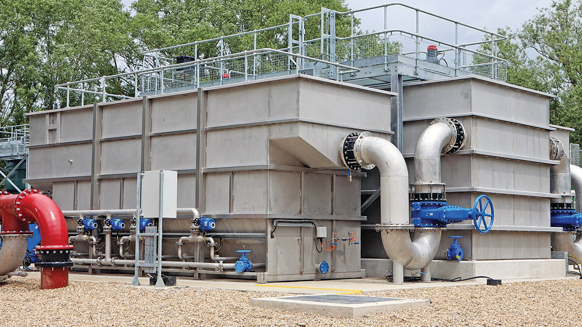 Installed lamella clarifiers - Courtesy of @one Alliance