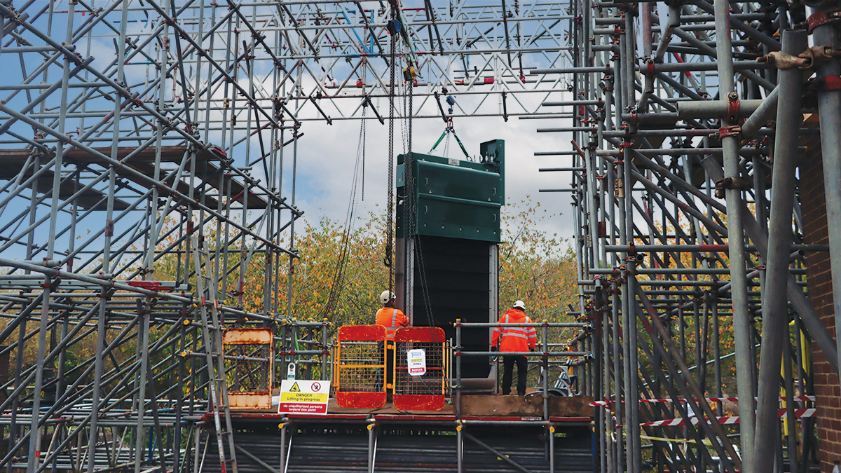 Hydrolox eel screen installation - Courtesy of Anglian Water’s @one Alliance