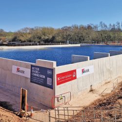 Water testing the completed Finham Storm Tank - Courtesy of Joseph Gallagher Ltd