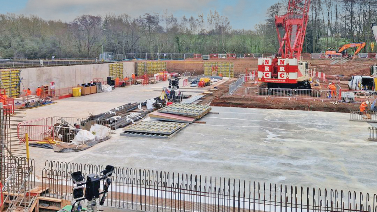 180m3 concrete pour for slab No. 6 - Courtesy of Joseph Gallagher Ltd