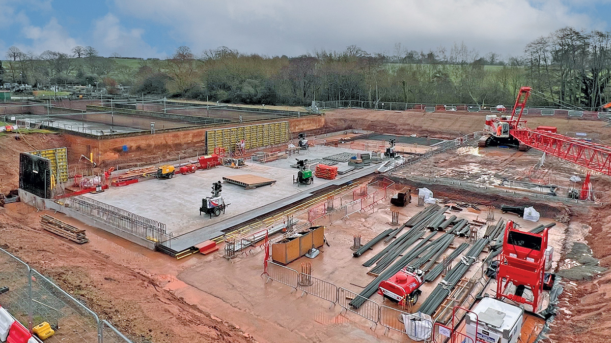 Slab construction and start of wall shuttering placement - Courtesy of Kier