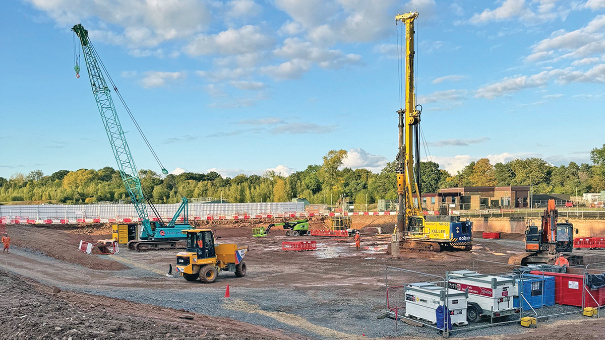 Start of the piling operation – Courtesy of Keller Ltd