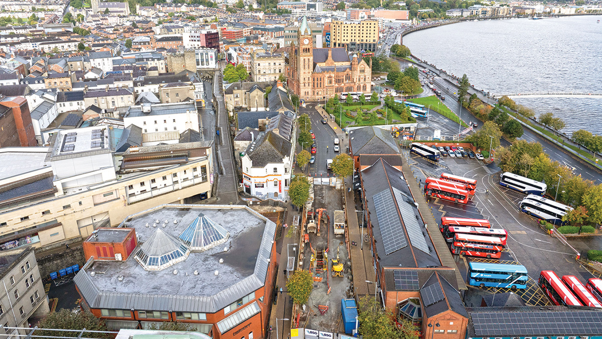 Foyle Street construction – Courtesy of NI Water