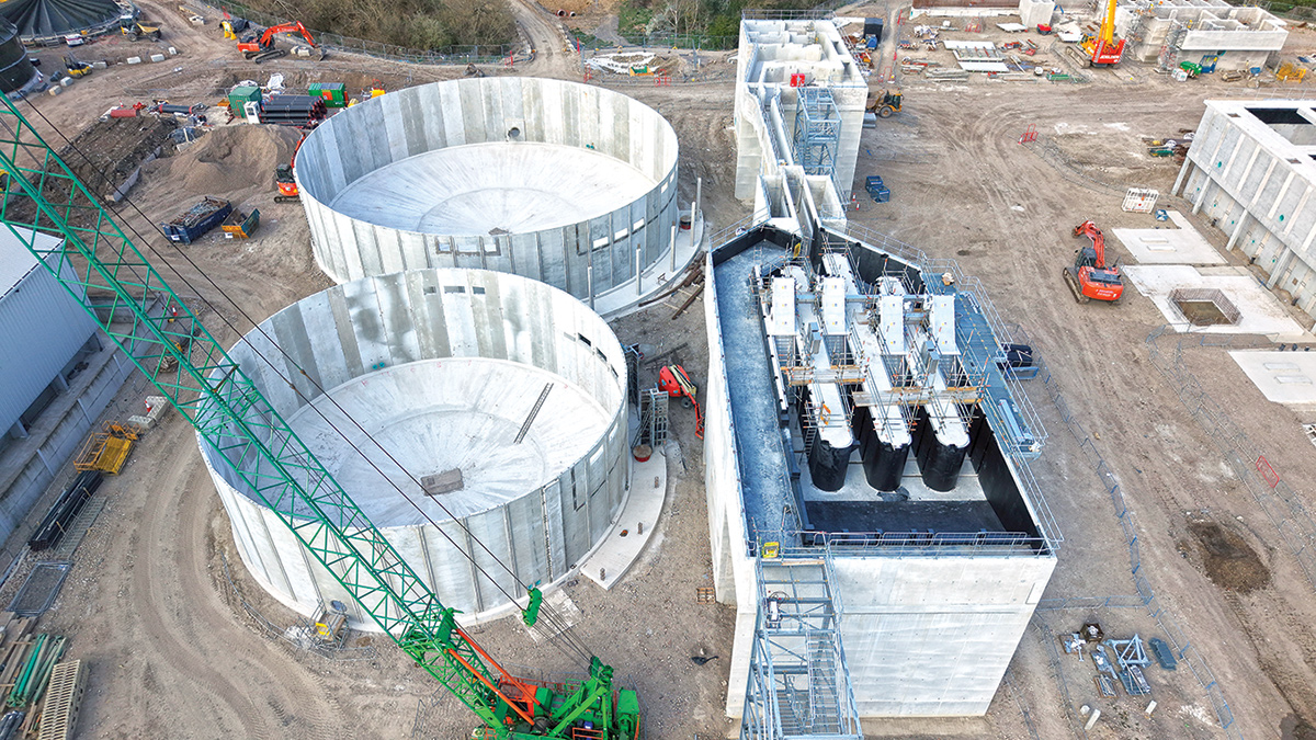 Figure 10: Circular precast storm tanks and Inlet works (August 2025) - Courtesy of BAM