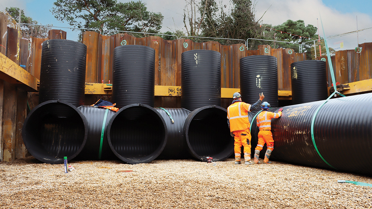 Weholite pipe installation - Courtesy of Anglian Water’s @one Alliance