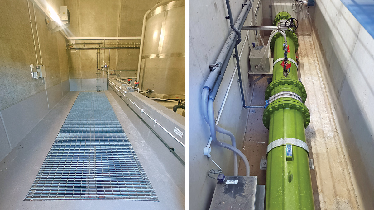 Raw water dosing culvert - Courtesy of Glanua