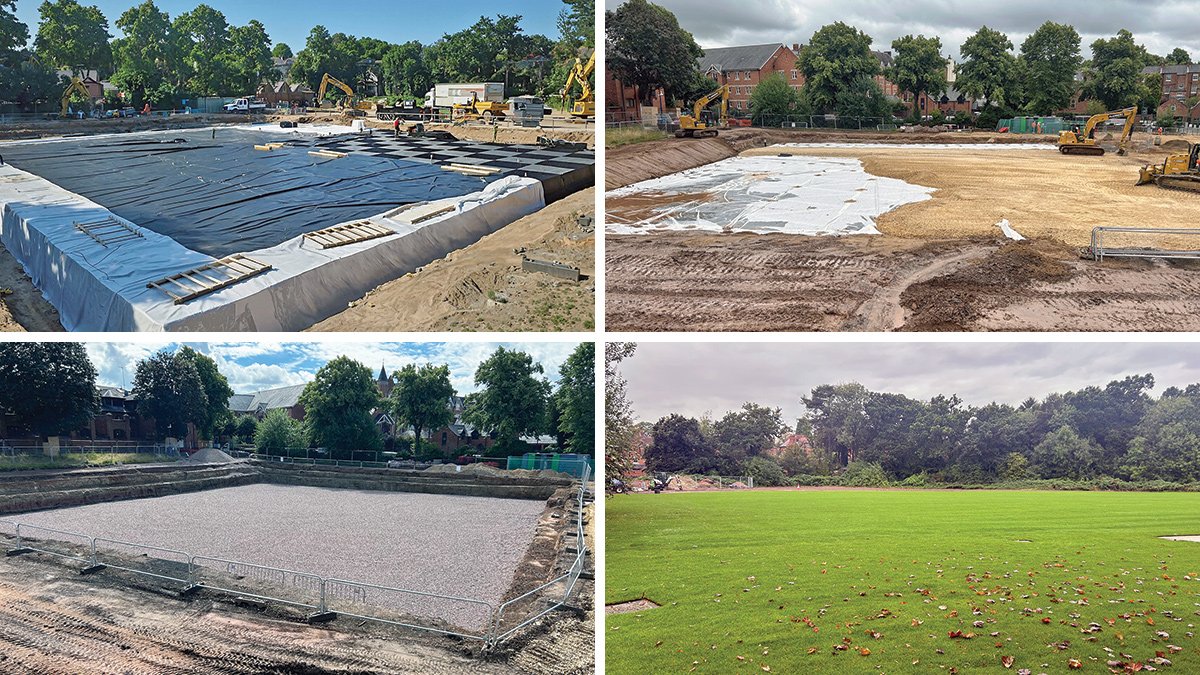Construction of the 2 megalitre attenuation tank - Courtesy of Forkers Ltd