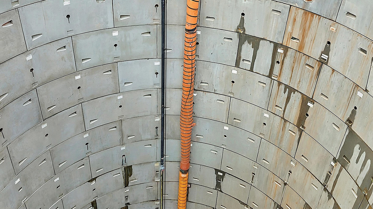 Shaft storm tank precast concrete segments - Courtesy of Forkers Ltd