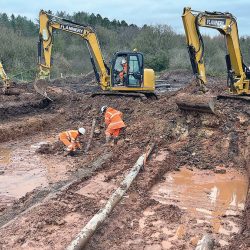Rising main ploughing to HDD integration - Courtesy of Coffey