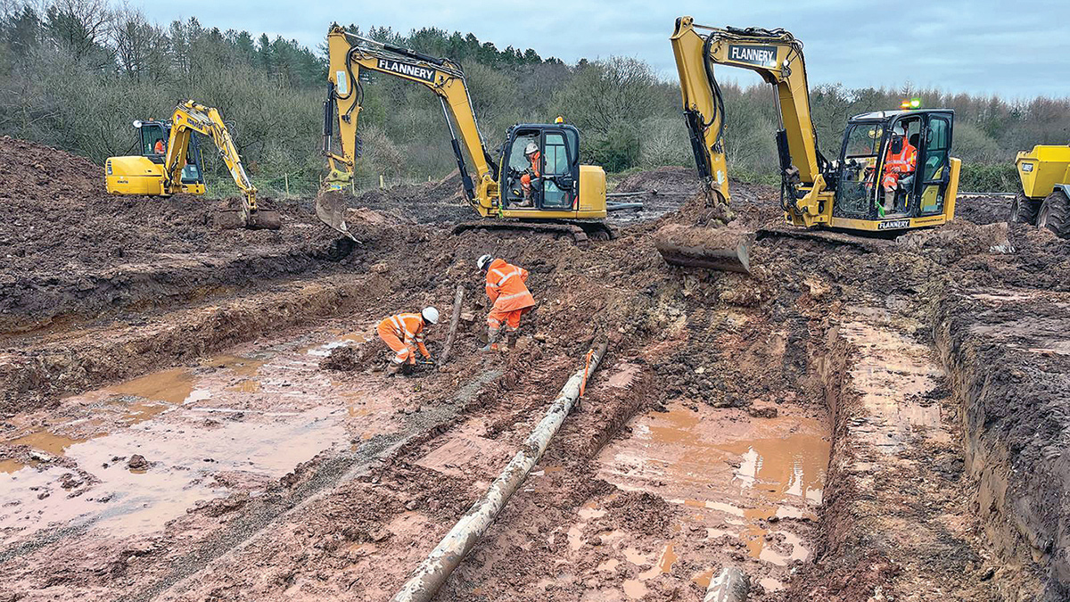 Rising main ploughing to HDD integration - Courtesy of Coffey