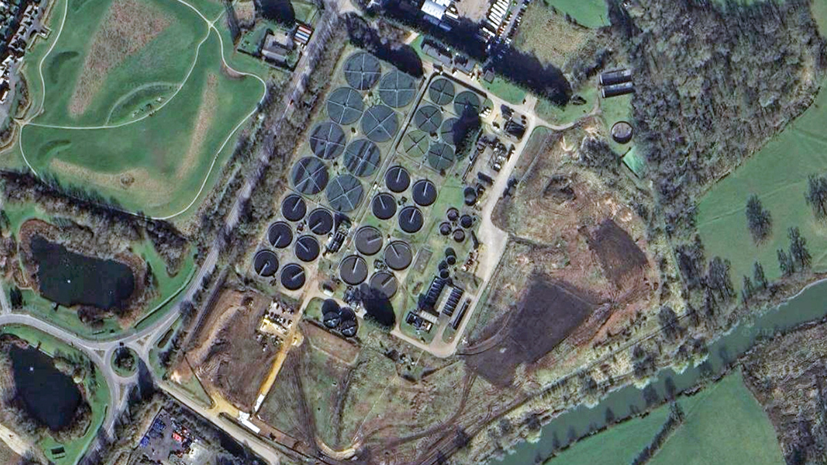 Google Maps view of the existing Longbridge STW - Courtesy of MMB