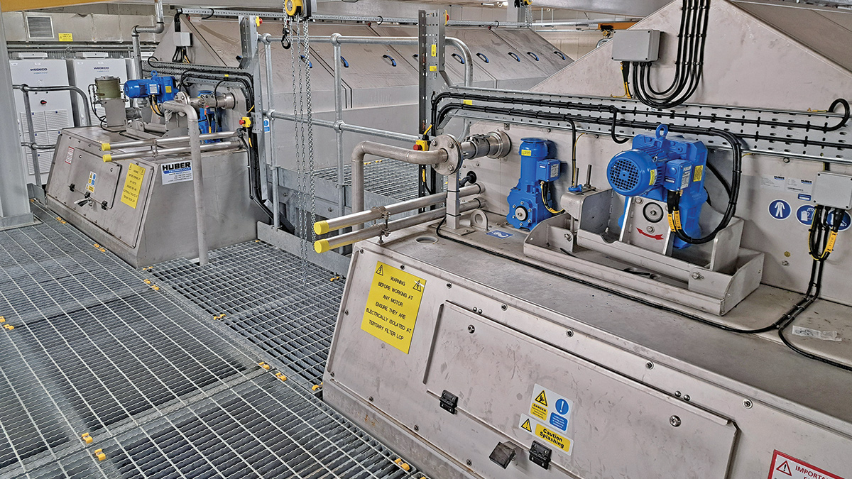 Huber Technology disc filters installed at Newcastle WwTW - Courtesy of Murphy