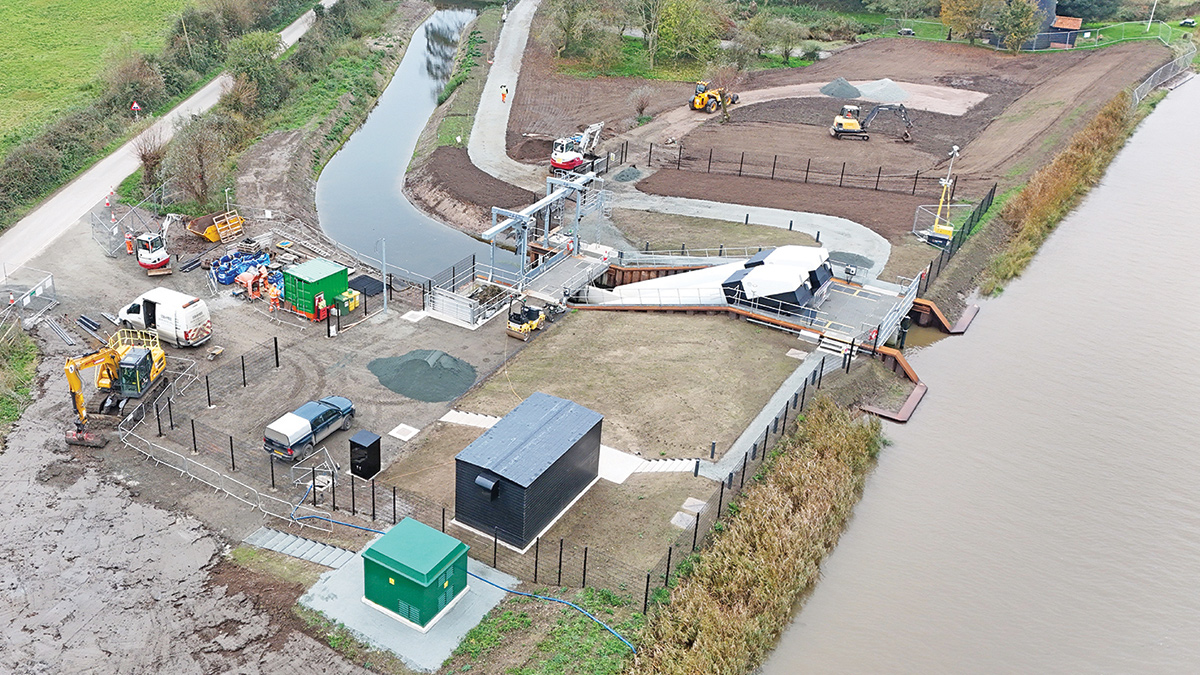 Aerial view of works nearing completion - Courtesy of Water Management Alliance