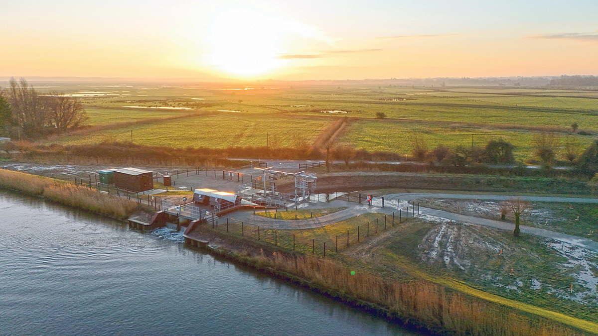 Norton Pumping Station provides protection to 788 ha of conservation grazing marshland - Courtesy of Water Management Alliance