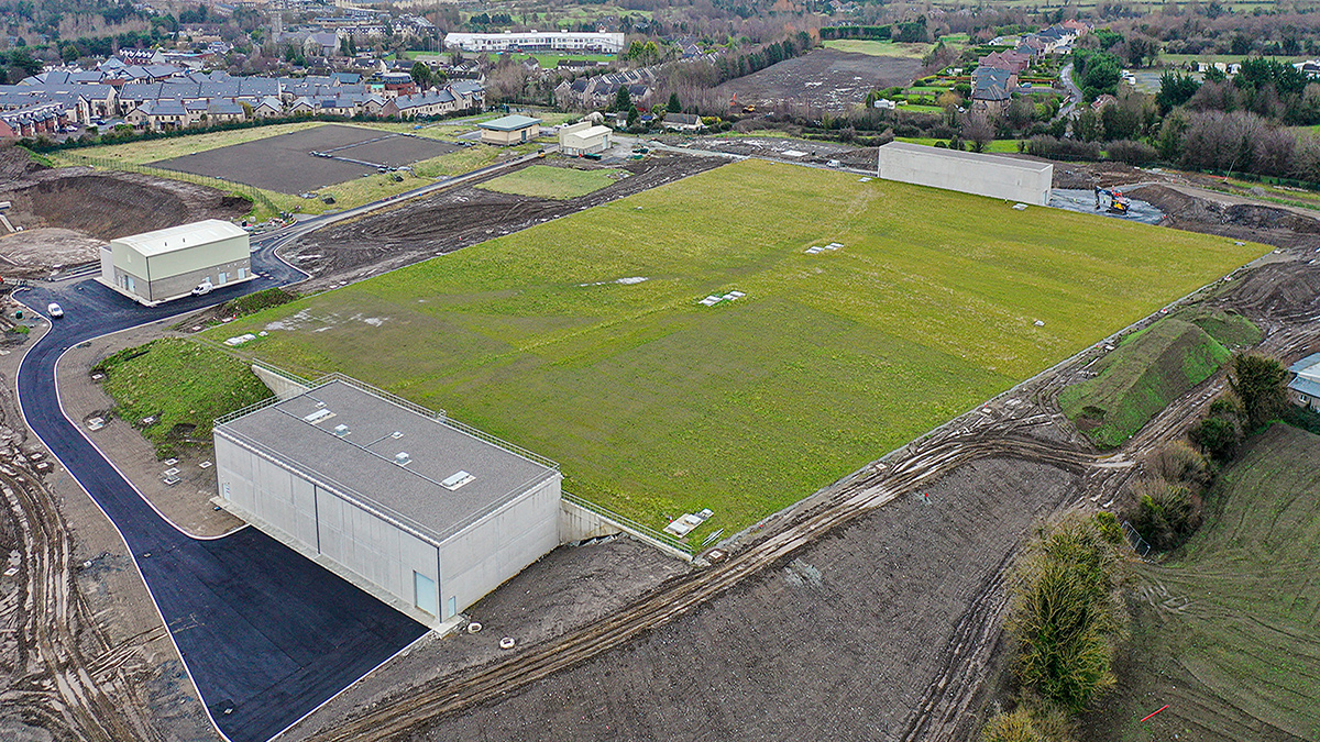 Aerial view of the completed Saggart Reservoir - Courtesy of Coffey