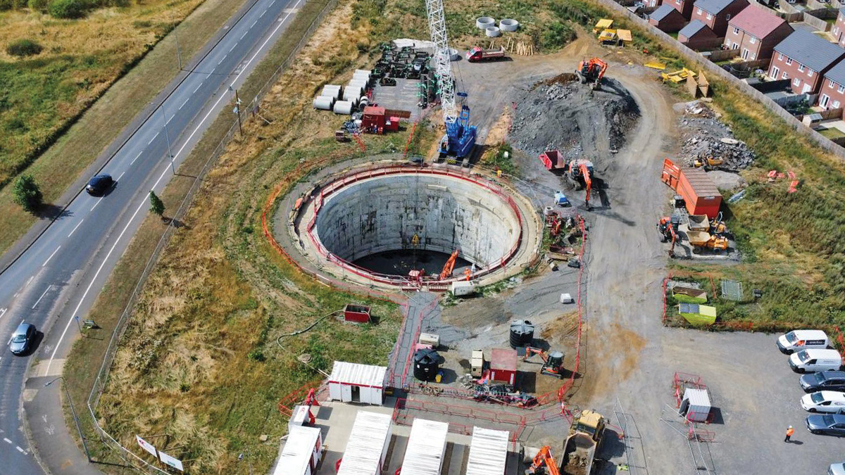 Work area - Courtesy of Active Tunnelling Ltd
