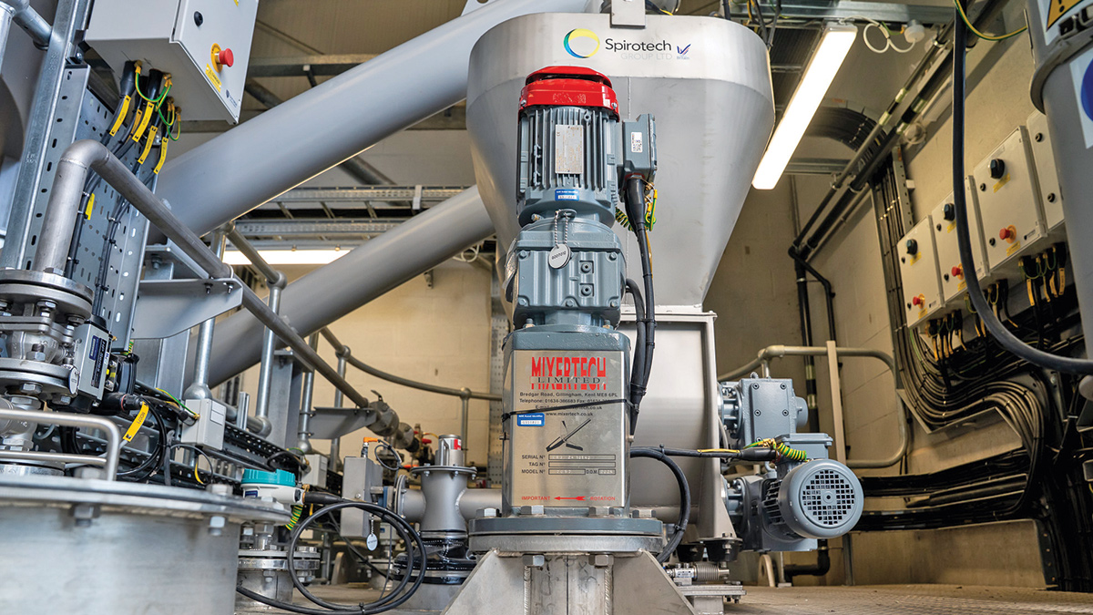 Mix tank B mixer & hopper feeder - Courtesy of NI Water