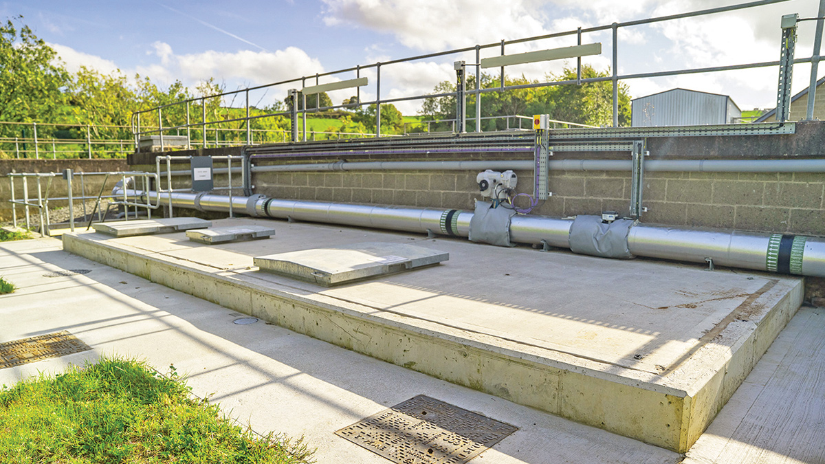 Static mixer chamber roof & CWT1 inlet pipe - Courtesy of NI Water