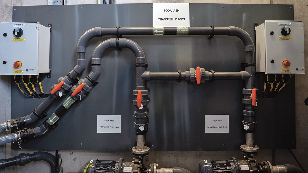 Soda ash transfer pumps - Courtesy of NI Water