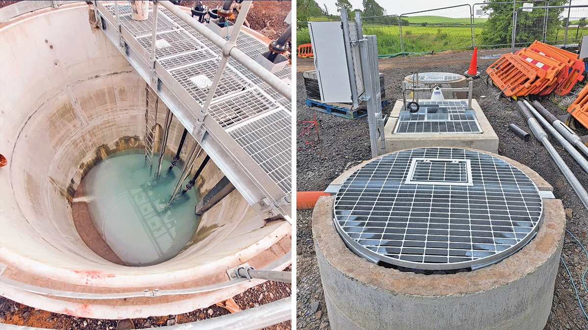 (left) Storm tank installation and (right) MCERT installation - Courtesy of NI Water