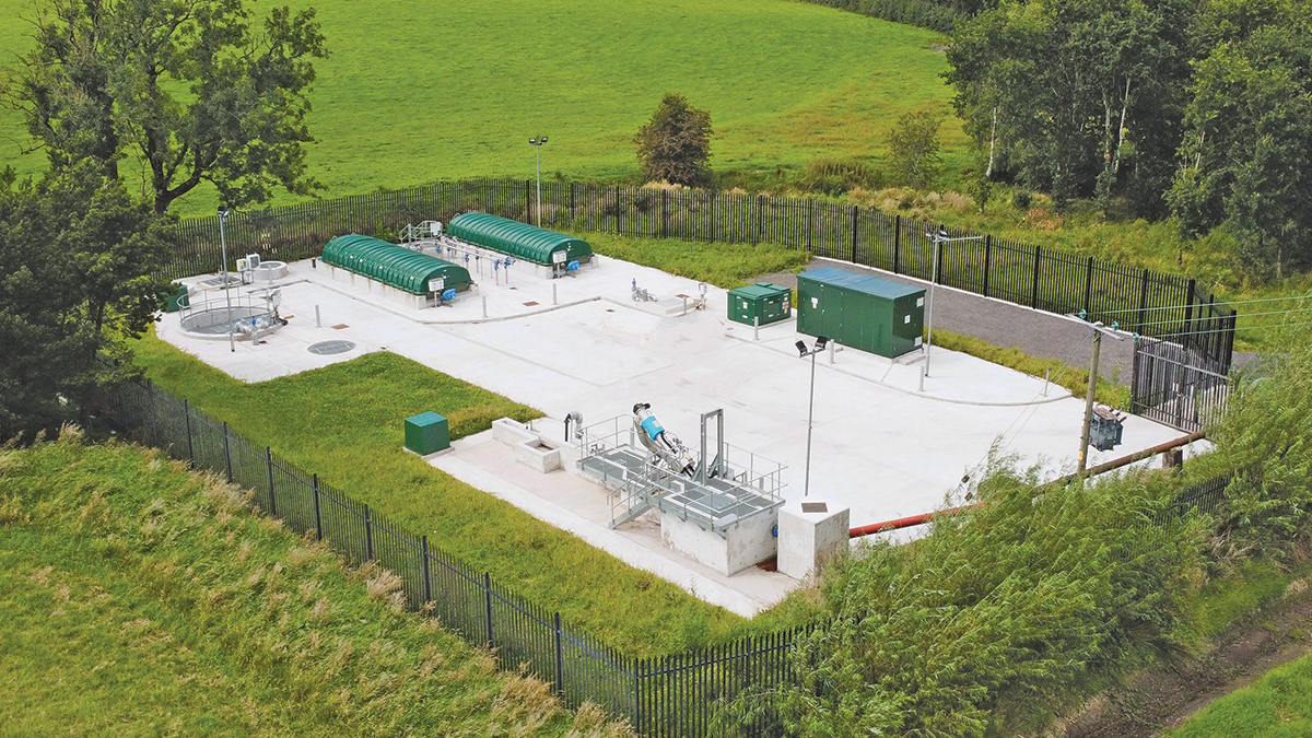 Drone image of the completed Tamlaght WwTW - Courtesy of DLJ Water Ltd