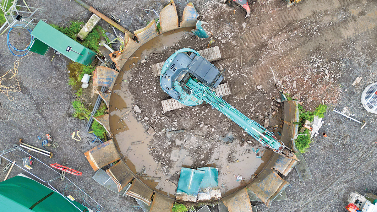 Demolition of the existing CASP - Courtesy of DLJ Water Ltd