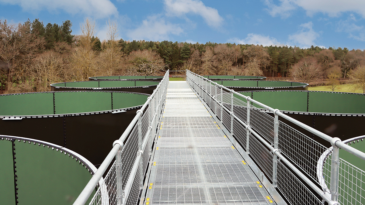 Access platform above the ASP tanks - Courtesy of Anglian Water’s @one Alliance