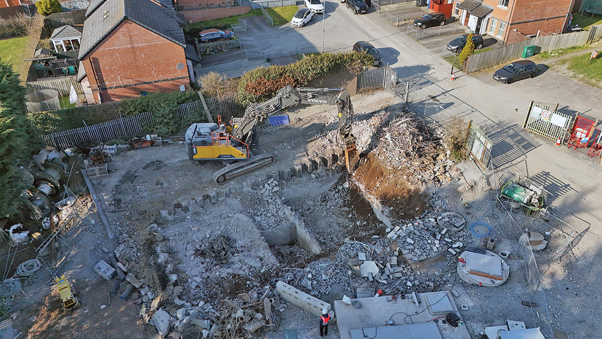 Demolition of the existing WwPS - Courtesy of GRAHAM