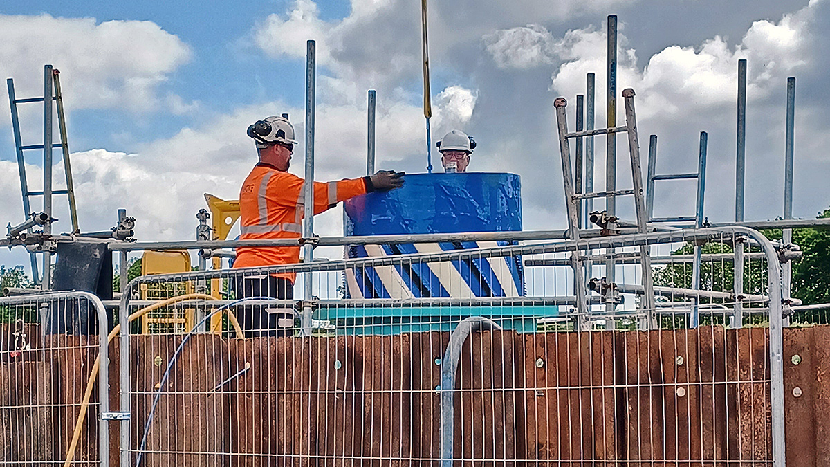 Launching the smart air 'pig' - Courtesy of Avove