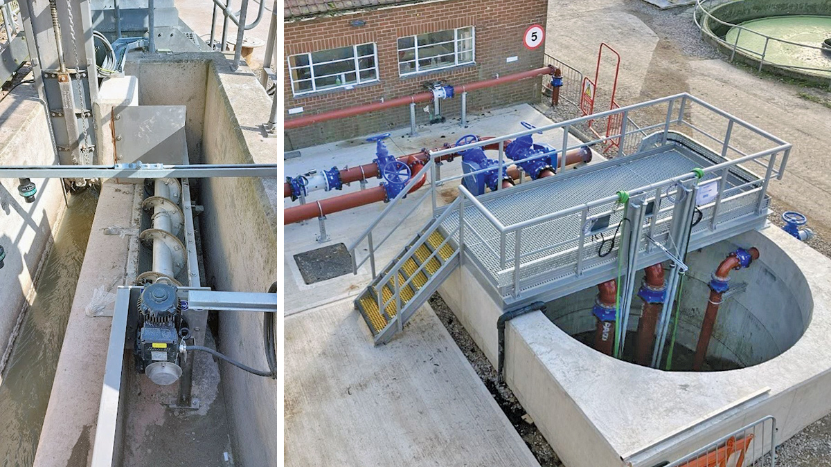 (left) Screening channel modifications and ROK1 scree and (right) FFT pumping station - Courtesy of Mott MacDonald Bentley