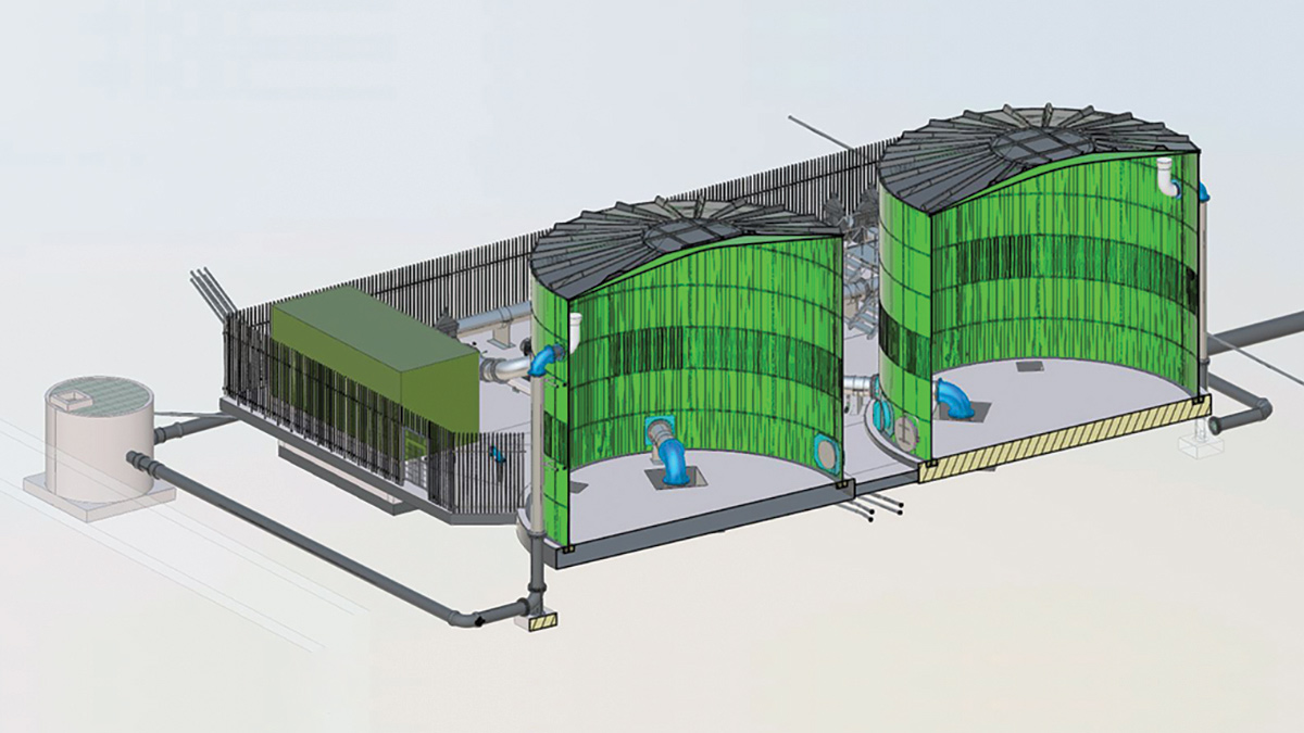 3D Revit model: Section through tanks - Courtesy of MMB