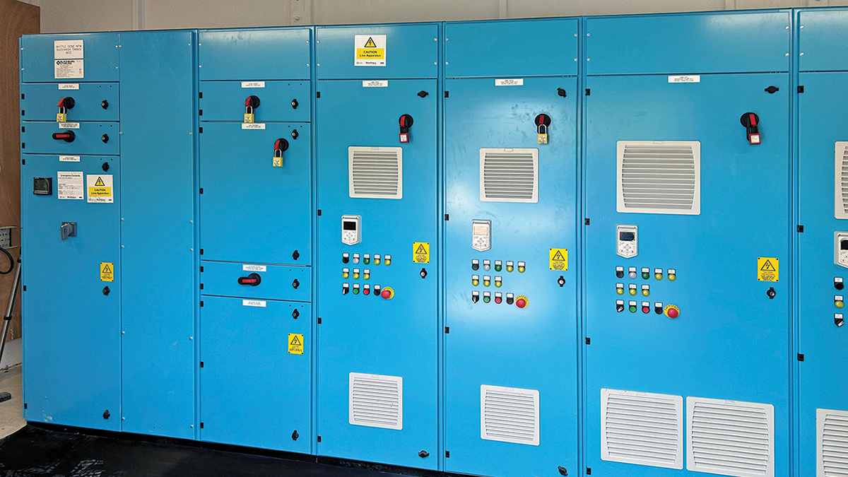 New backwash MCC in kiosk to power and control new plant and equipment - Courtesy of MMB